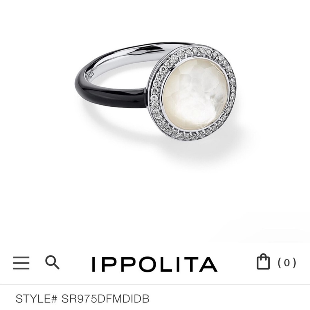 IPPOLITA Carnevale Ring in SterlingSilver with Diamonds; Excellent Condition!